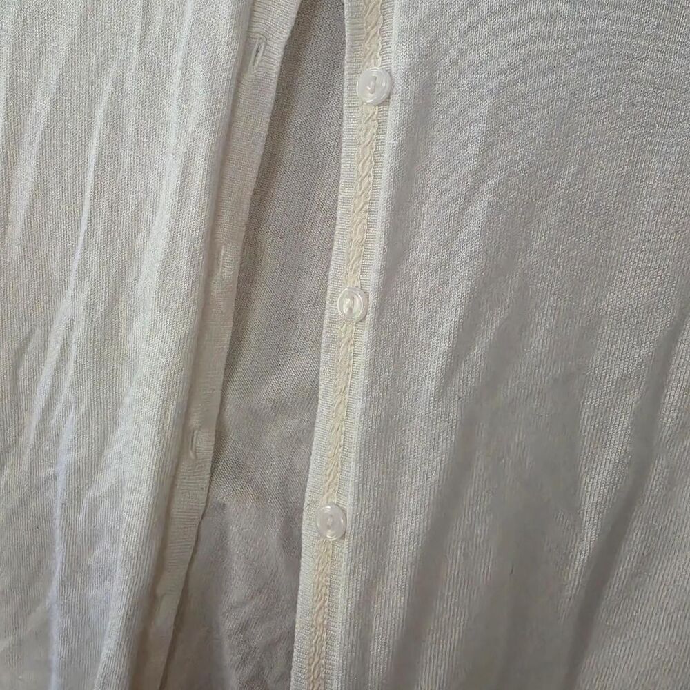 Halogen White 3/4 Sleeve Cardigan - Picture 4 of 5